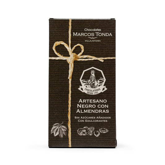 Chocolate Artesano Negro Con Almendras Sin Azúcar 150 G
